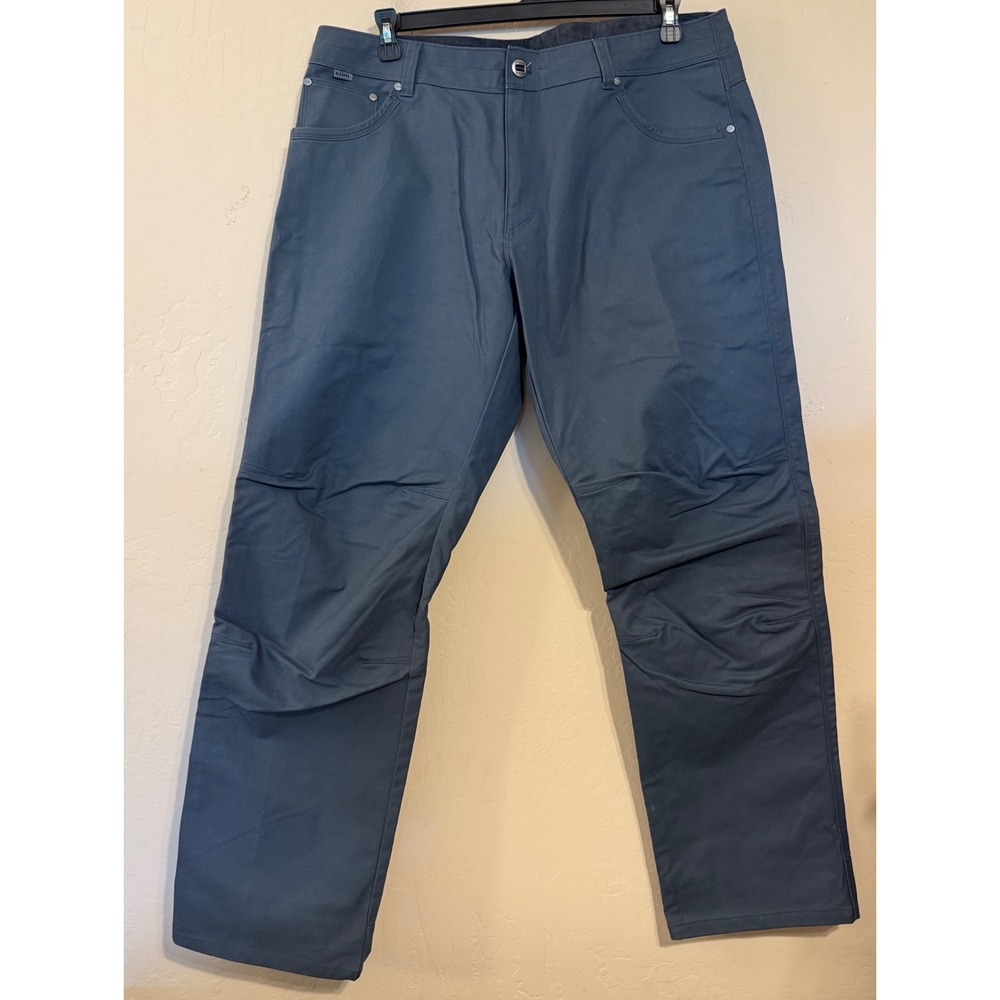KUHL Rydr Pants Men 38x32 Blue Relaxed Fit Articulated Knee Vintage Patina Dye
